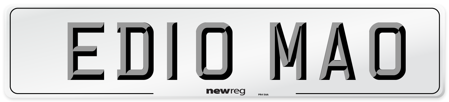 ED10 MAO Number Plate from New Reg